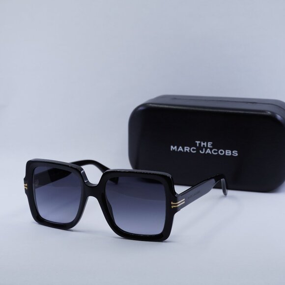 Marc Jacobs MJ 1034/S 0RHL 9O Square Sunglasses - Black/Grey Gradient - Picture 1 of 8